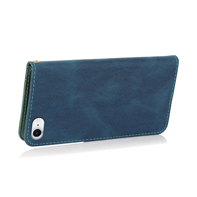 For iPhone SE 2022 / 2020 Dual-color Stitching Leather Phone Case