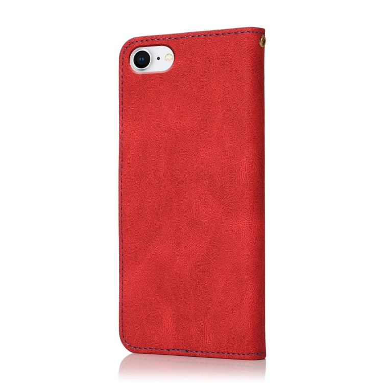 For iPhone SE 2022 / 2020 Dual-color Stitching Leather Phone Case