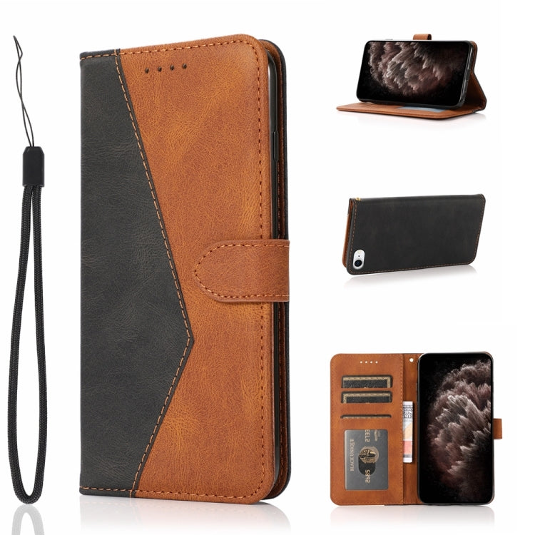 For iPhone SE 2022 / 2020 Dual-color Stitching Leather Phone Case
