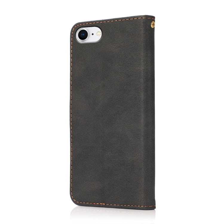 For iPhone SE 2022 / 2020 Dual-color Stitching Leather Phone Case