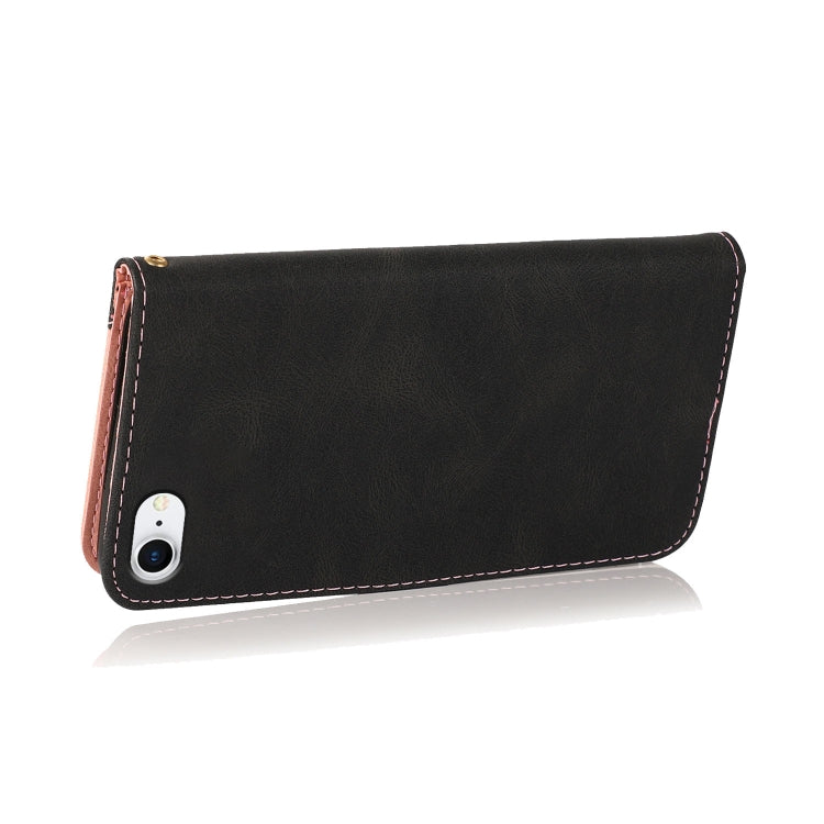 For iPhone SE 2022 / 2020 Dual-color Stitching Leather Phone Case