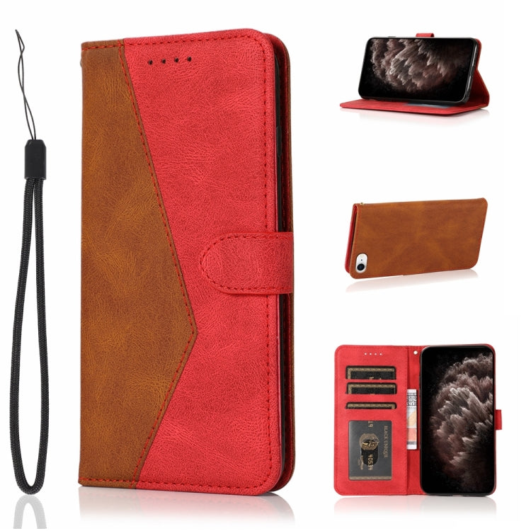 For iPhone SE 2022 / 2020 Dual-color Stitching Leather Phone Case