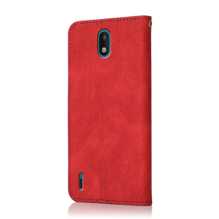 For Nokia 1.3 Dual-color Stitching Leather Phone Case