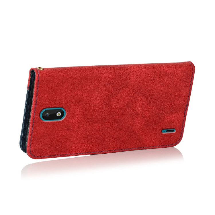For Nokia 1.3 Dual-color Stitching Leather Phone Case
