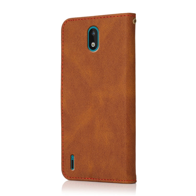 For Nokia 1.3 Dual-color Stitching Leather Phone Case