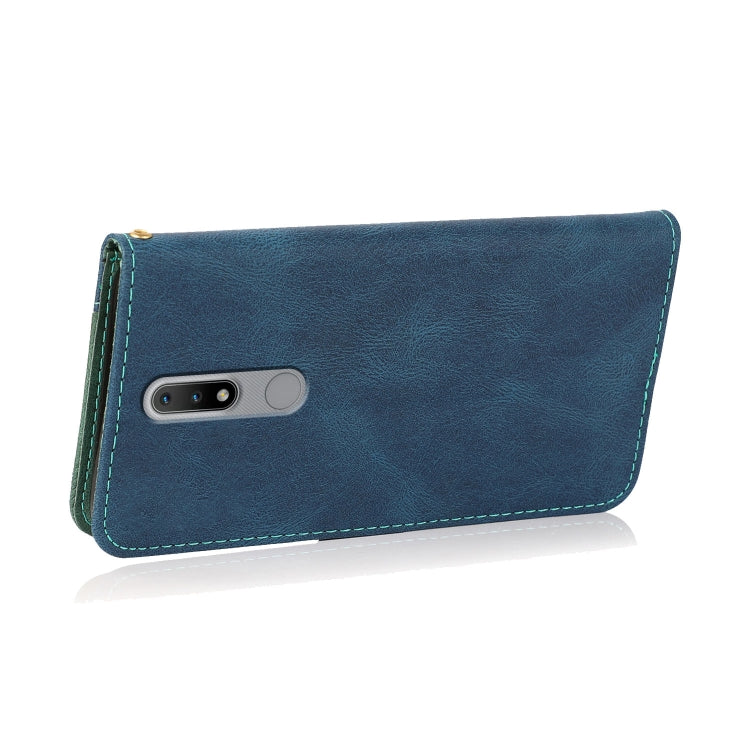 For Nokia 2.4 Dual-color Stitching Leather Phone Case