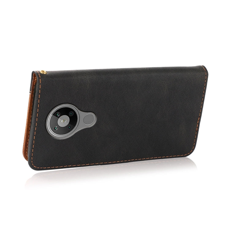 For Nokia 5.3 Dual-color Stitching Leather Phone Case