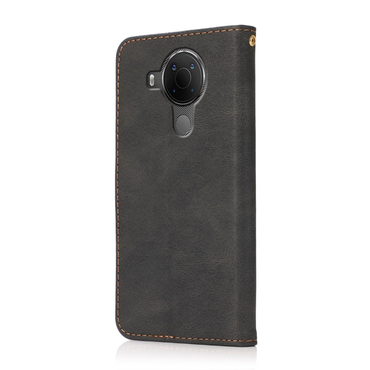 For Nokia 5.4 / 3.4 Dual-color Stitching Leather Phone Case