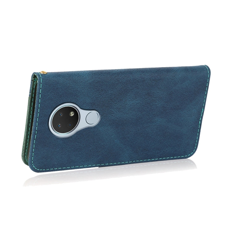 For Nokia 6.2 / 7.2 Dual-color Stitching Leather Phone Case