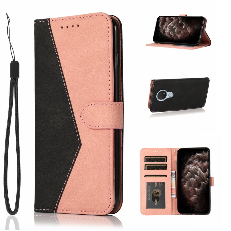 For Nokia 6.2 / 7.2 Dual-color Stitching Leather Phone Case