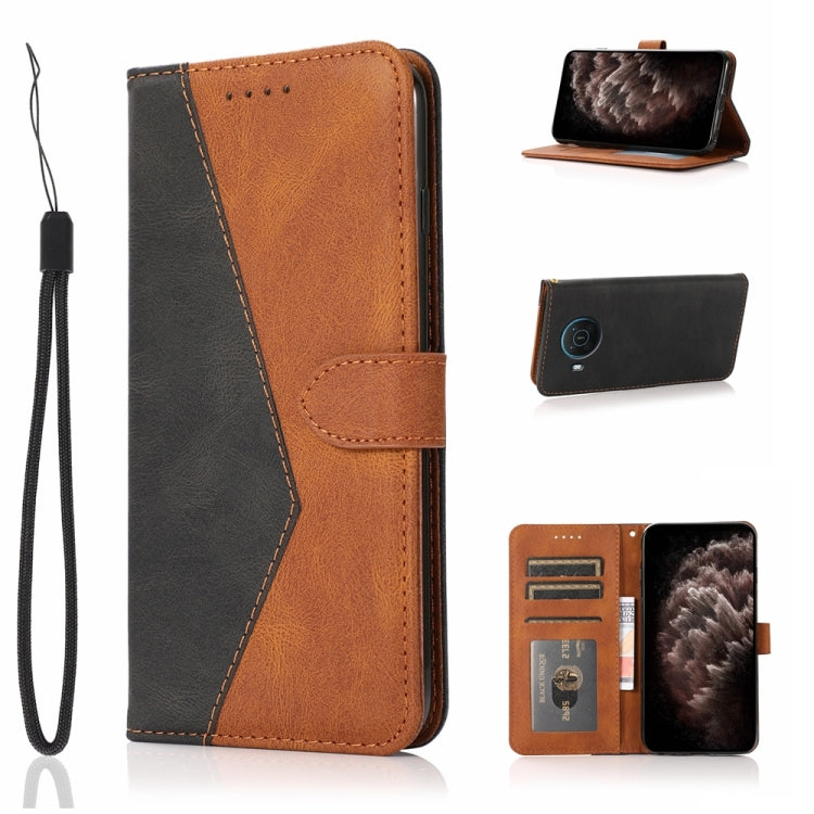 For Nokia X10 / X20 Dual-color Stitching Leather Phone Case