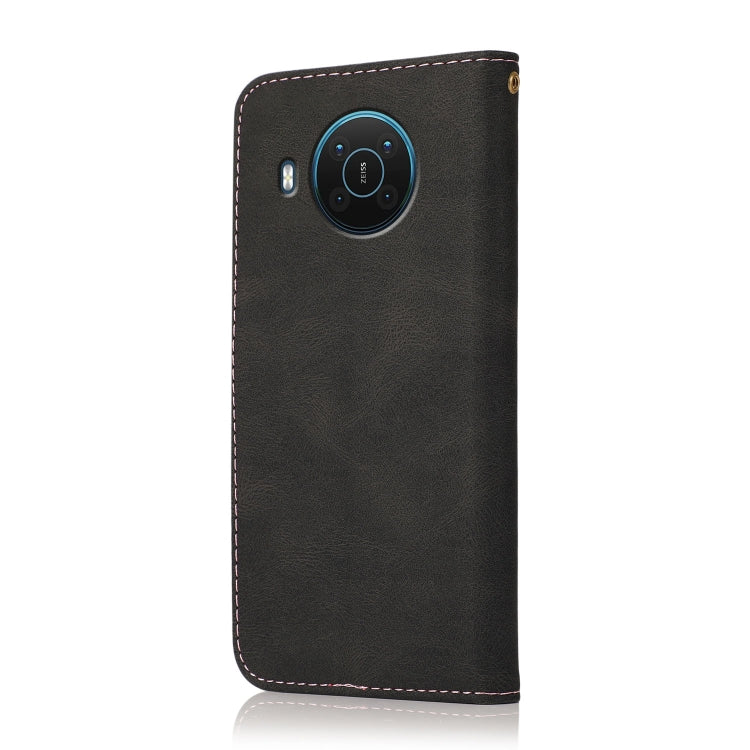 For Nokia X10 / X20 Dual-color Stitching Leather Phone Case