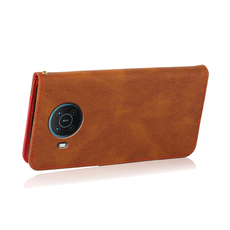 For Nokia X10 / X20 Dual-color Stitching Leather Phone Case
