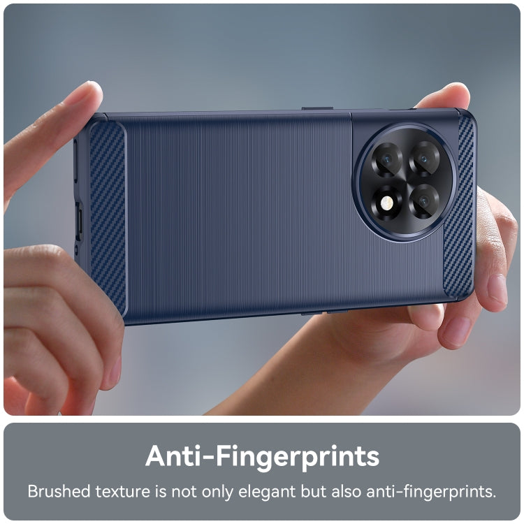 For OnePlus Ace 2V Brushed Texture Carbon Fiber TPU Phone Case