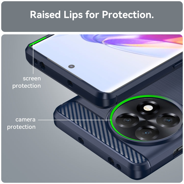 For OnePlus Ace 2V Brushed Texture Carbon Fiber TPU Phone Case