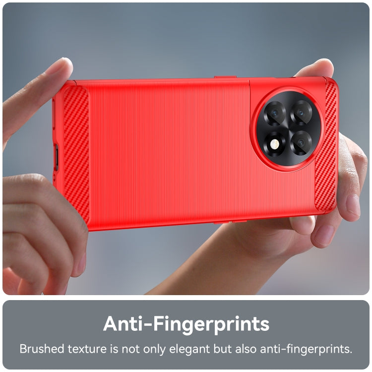 For OnePlus Ace 2V Brushed Texture Carbon Fiber TPU Phone Case