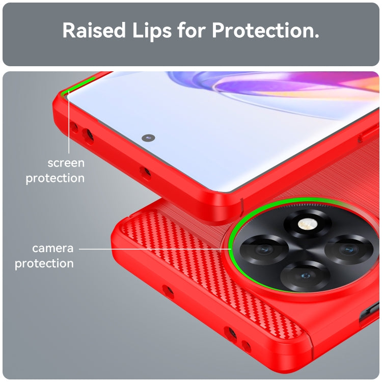 For OnePlus Ace 2V Brushed Texture Carbon Fiber TPU Phone Case