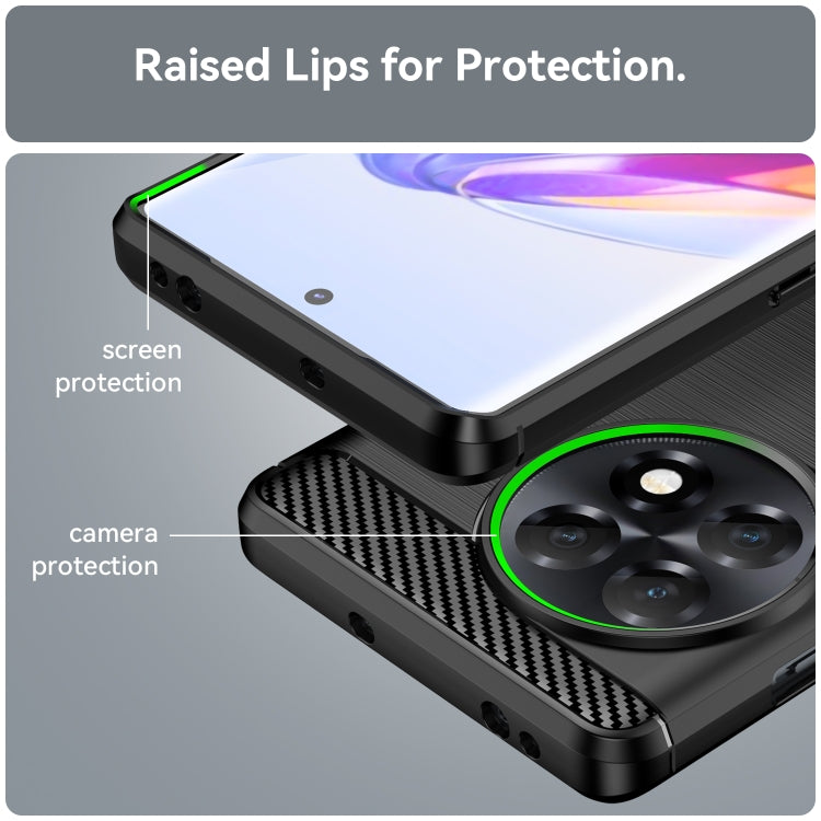 For OnePlus Ace 2V Brushed Texture Carbon Fiber TPU Phone Case