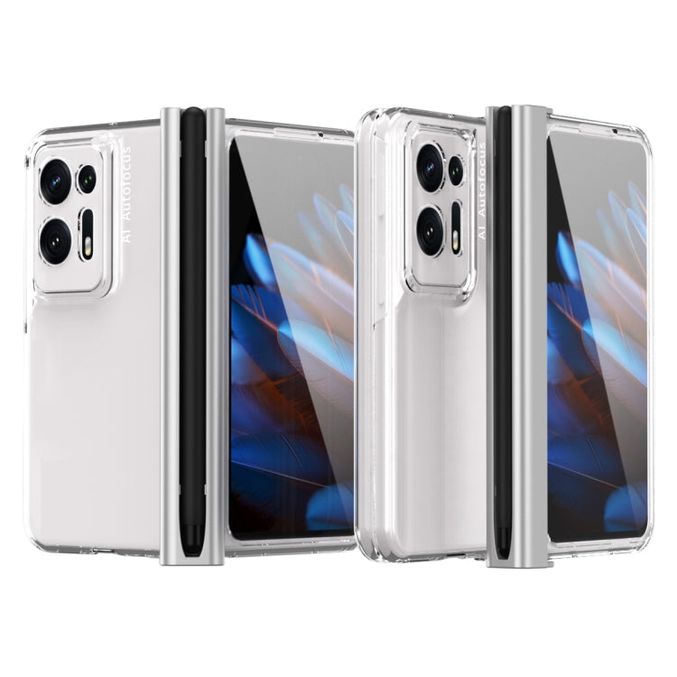 For OPPO Find N2 Macaron Magnetic Hinge Full Coverage Phone Case with Pen Slot