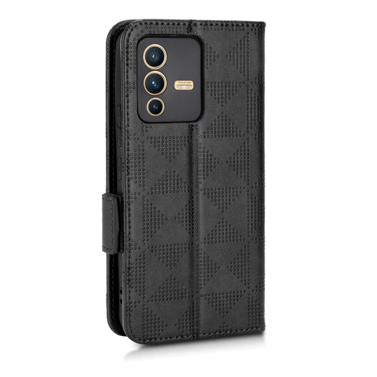 For vivo S12 Pro / V230 Pro Symmetrical Triangle Leather Phone Case