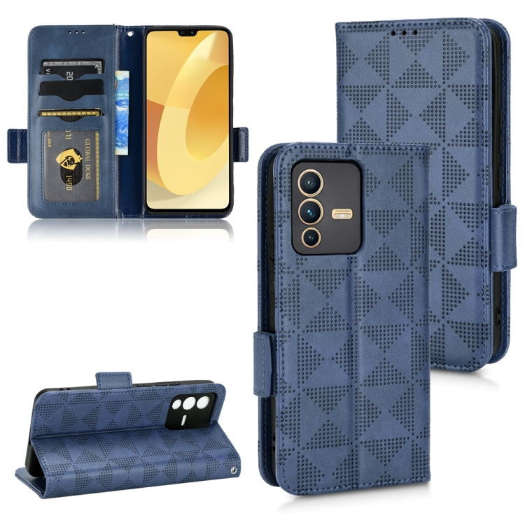 For vivo S12 Pro / V230 Pro Symmetrical Triangle Leather Phone Case