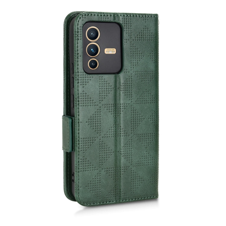 For vivo S12 Pro / V230 Pro Symmetrical Triangle Leather Phone Case