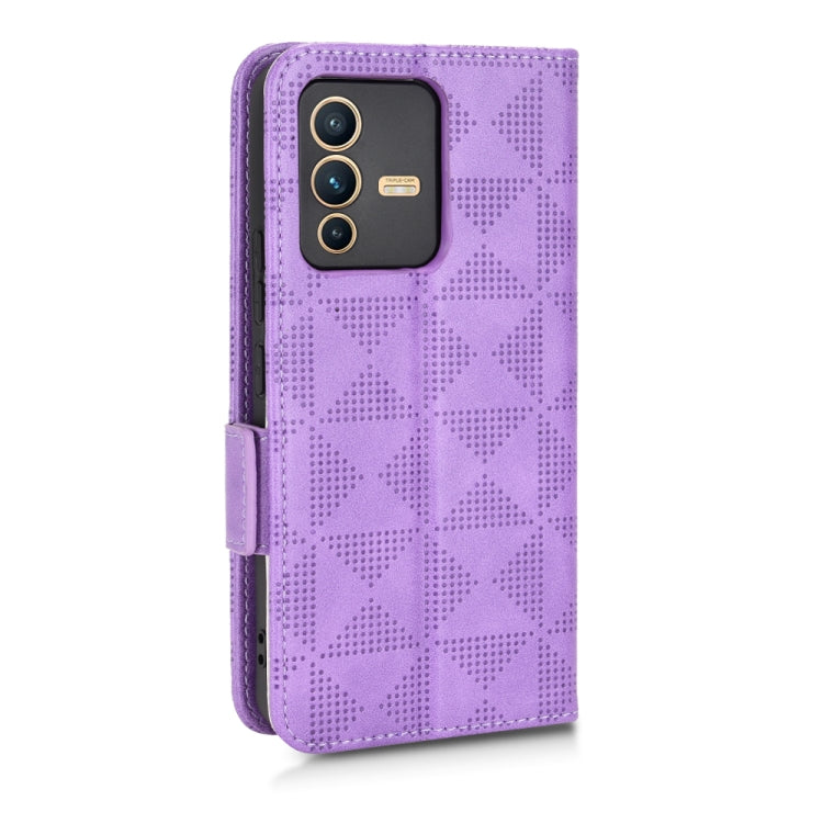 For vivo S12 Pro / V230 Pro Symmetrical Triangle Leather Phone Case