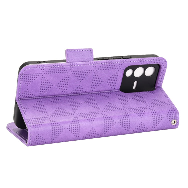 For vivo S12 Pro / V230 Pro Symmetrical Triangle Leather Phone Case