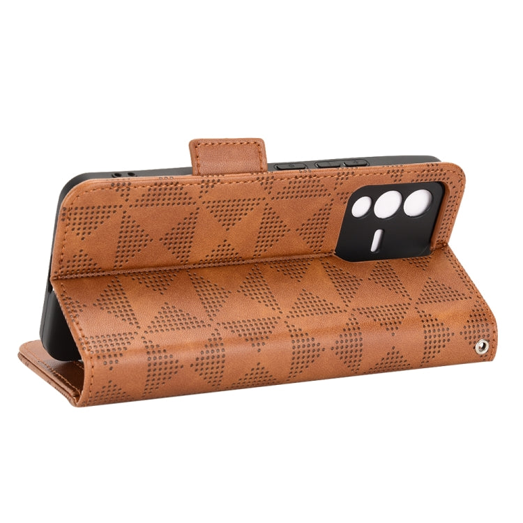 For vivo S12 Pro / V230 Pro Symmetrical Triangle Leather Phone Case