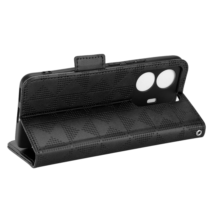 For vivo S15e 5G Symmetrical Triangle Leather Phone Case