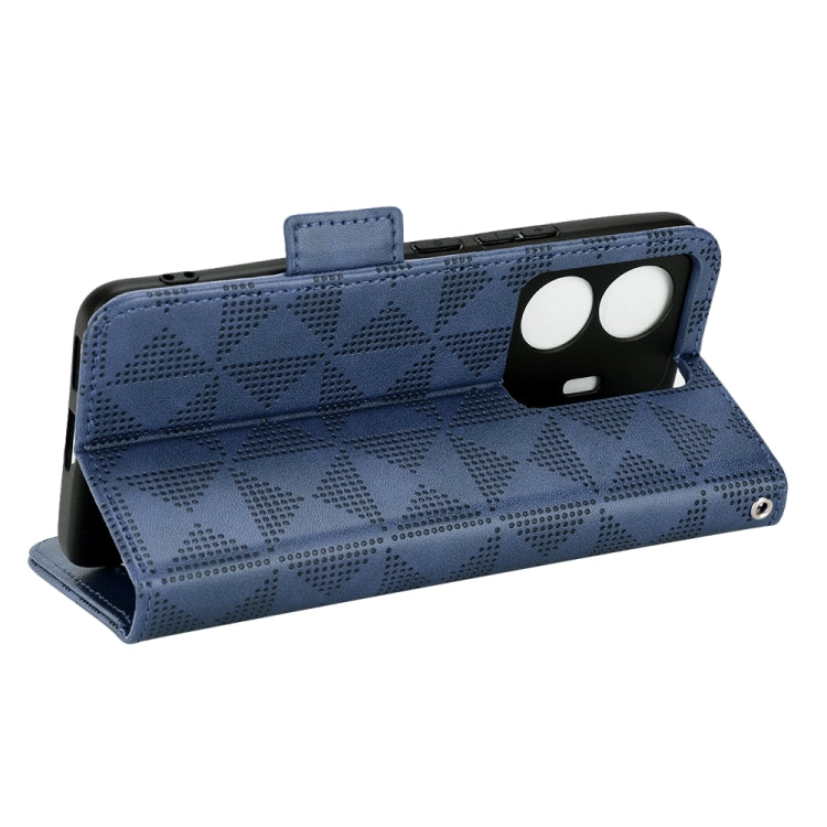 For vivo S15e 5G Symmetrical Triangle Leather Phone Case