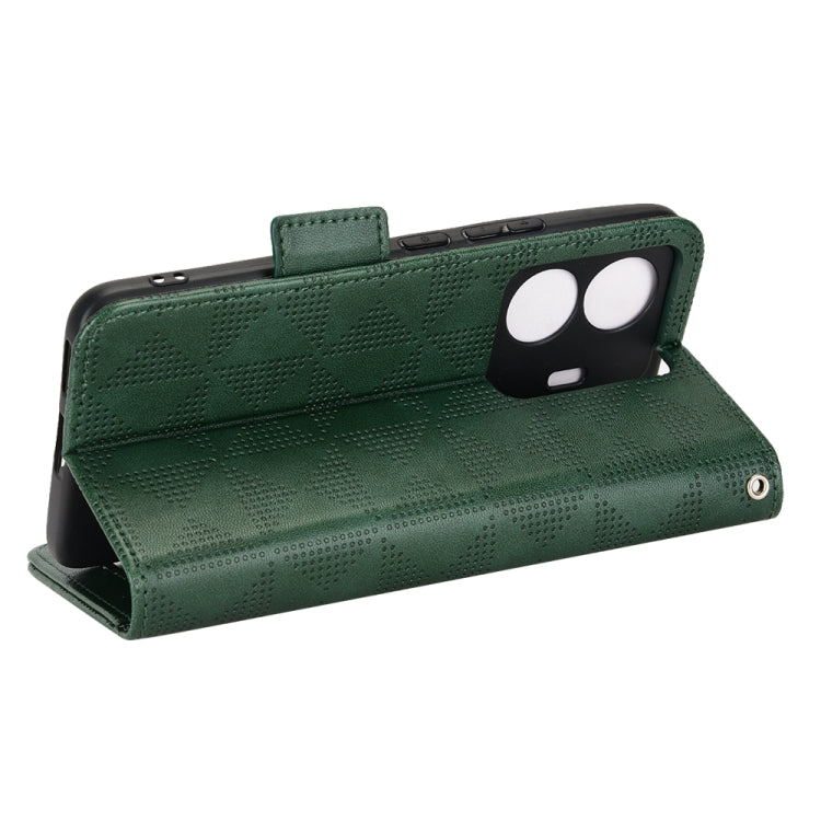 For vivo S15e 5G Symmetrical Triangle Leather Phone Case