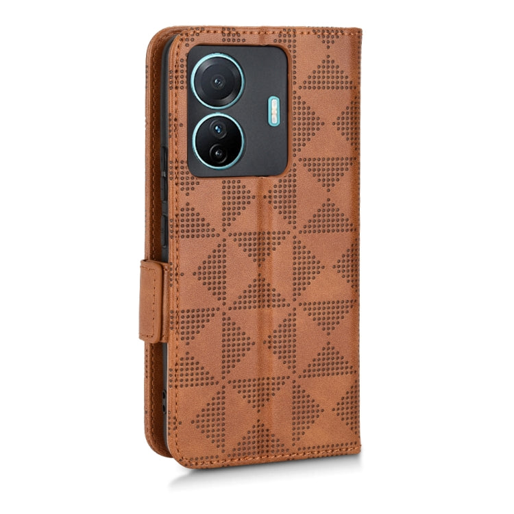 For vivo S15e 5G Symmetrical Triangle Leather Phone Case