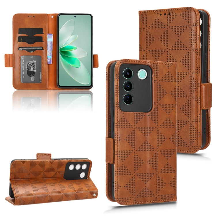 For vivo V27e / S16e Symmetrical Triangle Leather Phone Case