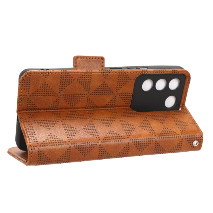 For vivo V27e / S16e Symmetrical Triangle Leather Phone Case