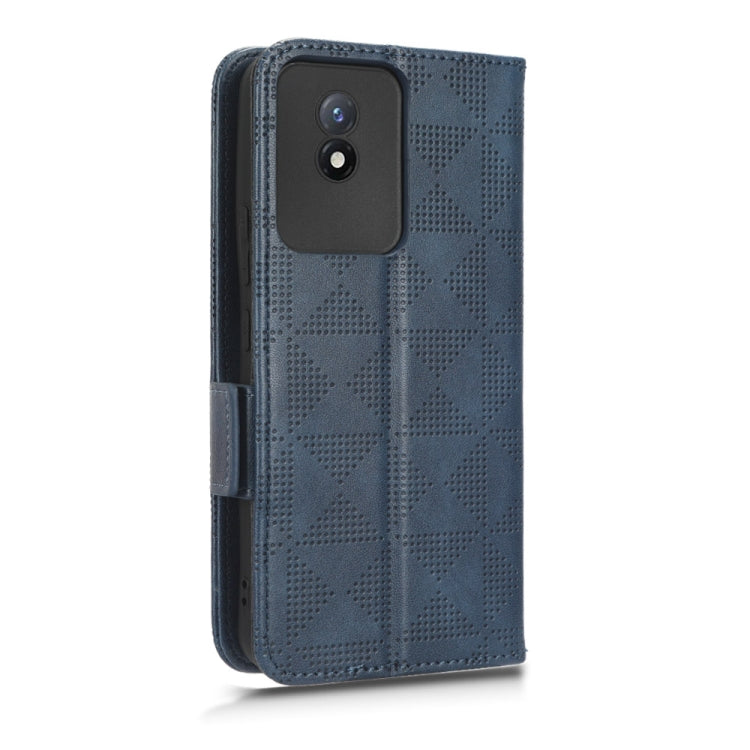 For vivo Y02 4G Symmetrical Triangle Leather Phone Case