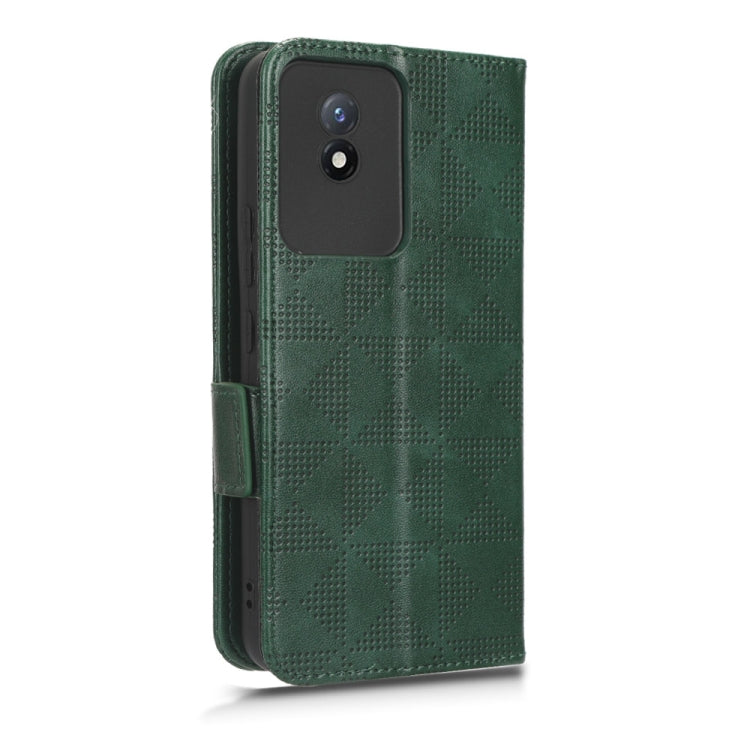 For vivo Y02 4G Symmetrical Triangle Leather Phone Case