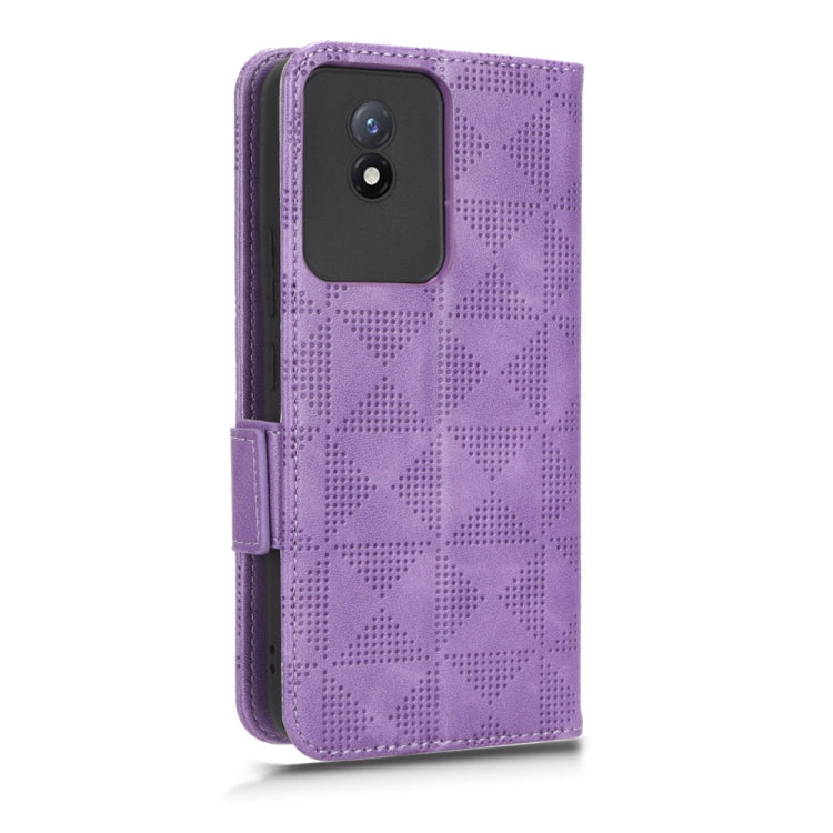 For vivo Y02 4G Symmetrical Triangle Leather Phone Case