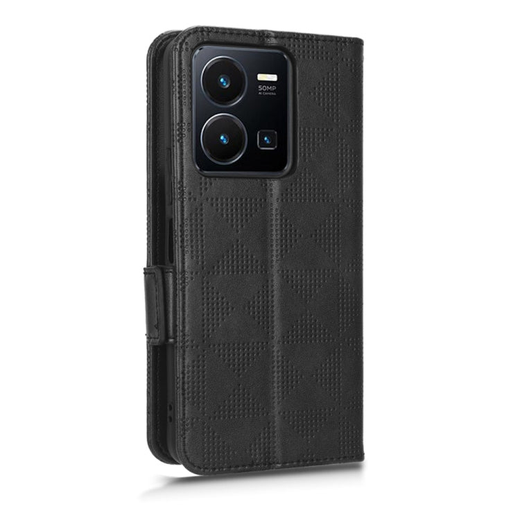 For vivo Y35 4G Symmetrical Triangle Leather Phone Case
