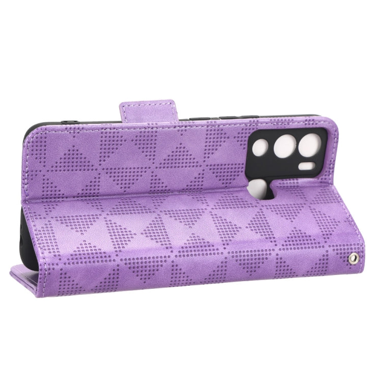 For Infinix Hot 12i Symmetrical Triangle Leather Phone Case