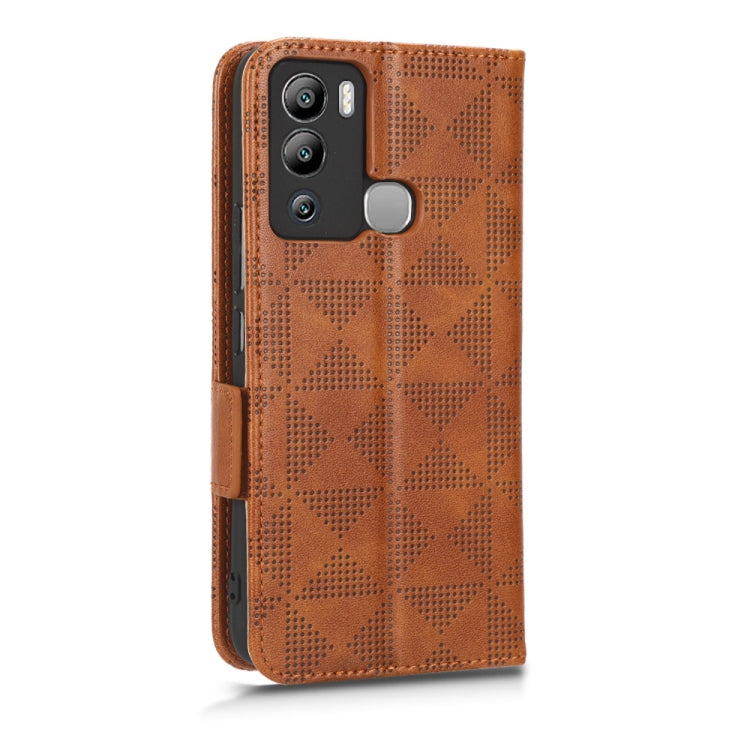For Infinix Hot 12i Symmetrical Triangle Leather Phone Case