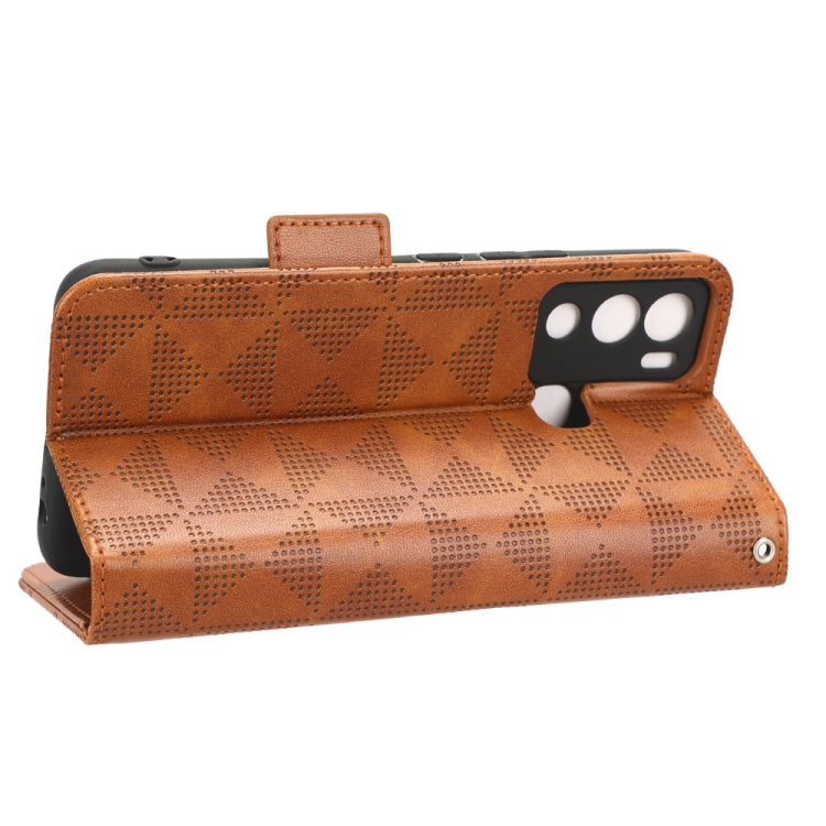 For Infinix Hot 12i Symmetrical Triangle Leather Phone Case