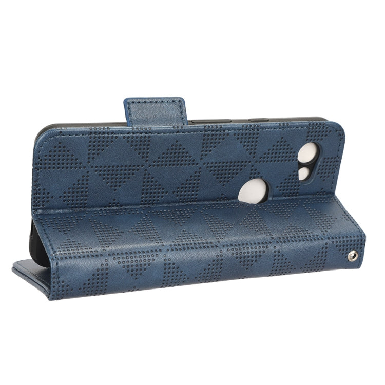 For Google Pixel 3 Lite / 3a Symmetrical Triangle Leather Phone Case