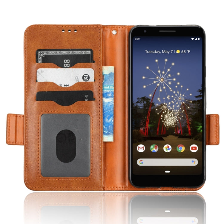 For Google Pixel 3 Lite / 3a Symmetrical Triangle Leather Phone Case
