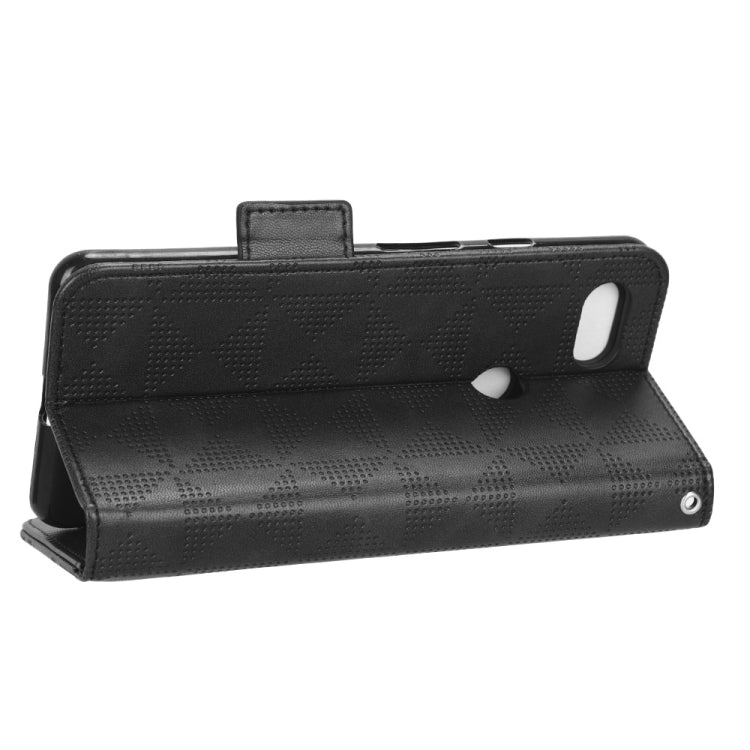 For Google Pixel 3 Lite XL / 3a XL Symmetrical Triangle Leather Phone Case