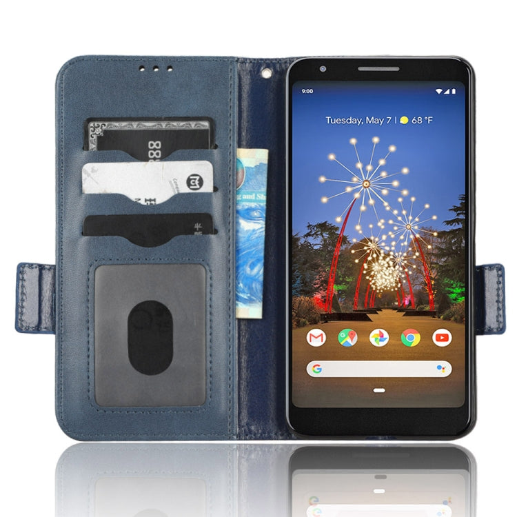 For Google Pixel 3 Lite XL / 3a XL Symmetrical Triangle Leather Phone Case