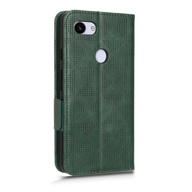 For Google Pixel 3 Lite XL / 3a XL Symmetrical Triangle Leather Phone Case