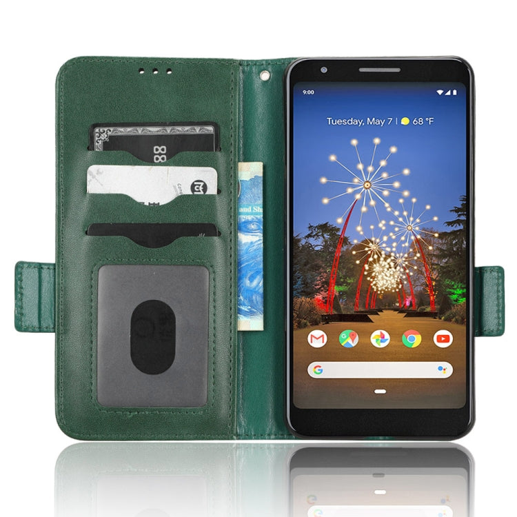 For Google Pixel 3 Lite XL / 3a XL Symmetrical Triangle Leather Phone Case