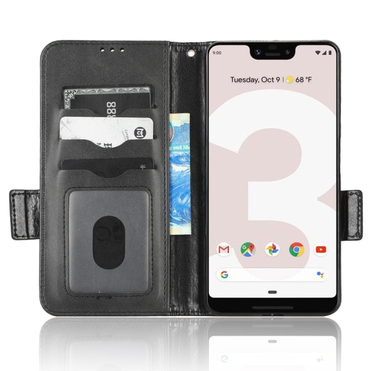 For Google Pixel 3 XL Symmetrical Triangle Leather Phone Case