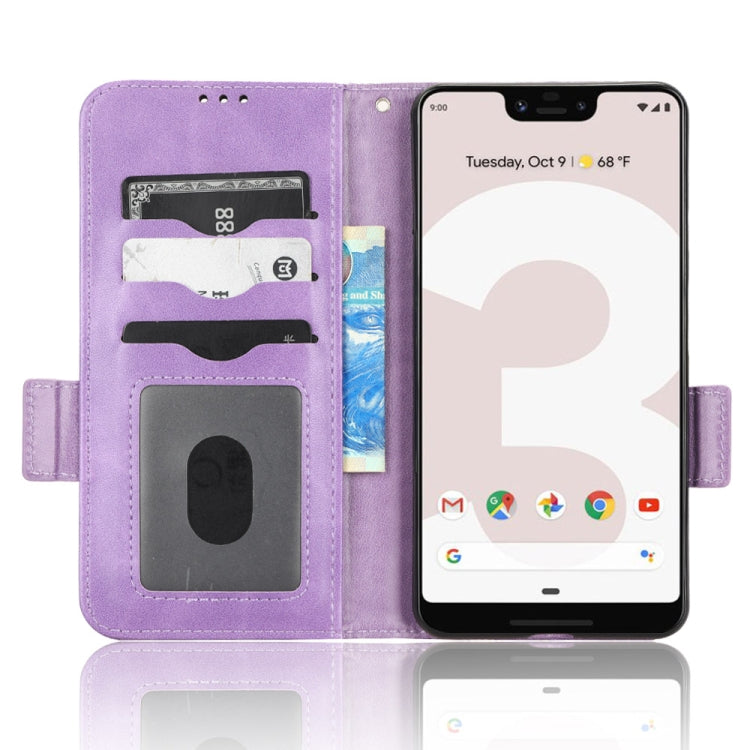 For Google Pixel 3 XL Symmetrical Triangle Leather Phone Case